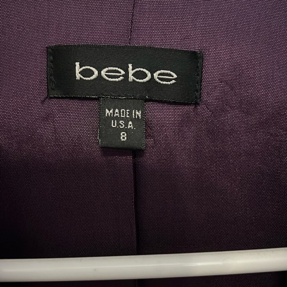RARE! Never Worn! Gorgeous “Bebe” Vintage Purple Jacket/Coat! Size 8 runs small! - Picture 8 of 8